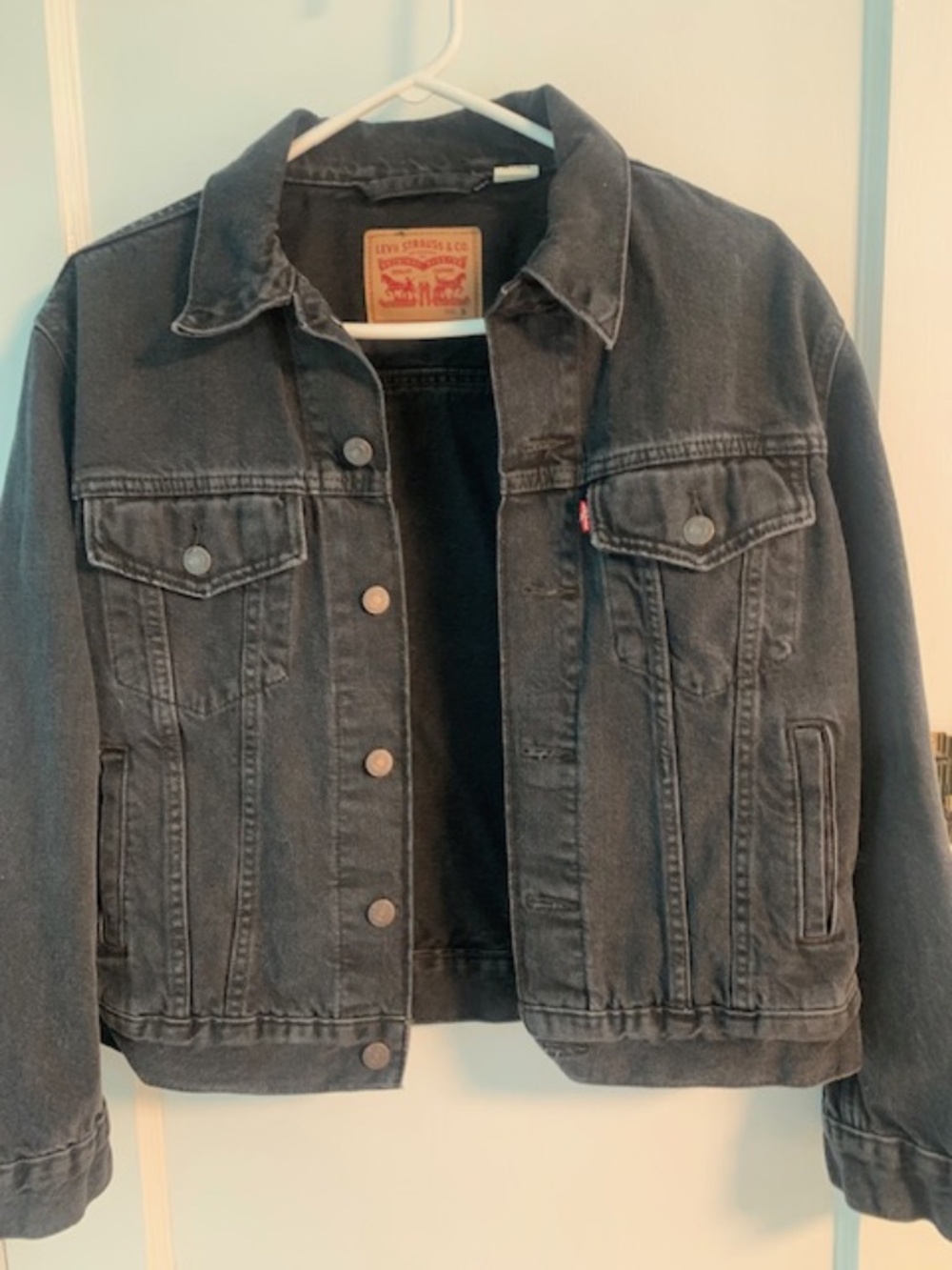 Levi charcoal black Jean jacket